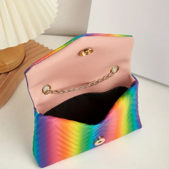 Rainbow Quilted Crossbody Bag - Picture 5 of 6
